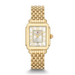 Michele Deco Madison Mid Diamond Dial Watch in Gold full view