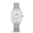 Michele Deco Madison Mid Diamond Dial Watch in Stainless Steel  full view