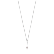 Mikimoto Akoya Pearl and Blue Sapphire Necklace in White Gold main view