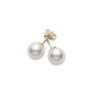 Mikimoto 8.5mm Akoya Pearl White Gold Stud Earrings