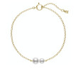 Mikimoto Yellow Gold Bracelet with Two Akoya Pearls
