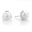 Mikimoto Embrace White South Sea Pearl Diamond Stud Earrings