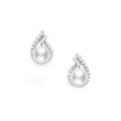 Mikimoto Laurel White Gold Diamond Akoya Pearl Drop Earrings