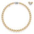 Mikimoto Ginza Golden South Sea Pearl White Gold Box Set Necklace & Earring Set