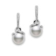 Mikimoto Twist White South Sea Pearl Dangle Earrings