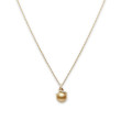 Mikimoto Twist Golden South Sea Pearl Dangle Pendant