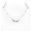 Mikimoto 18K Yellow Gold Station Necklace with Pearl Quintet