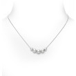 Mikimoto Five Pearl Station Necklace in White Gold 