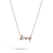 Mikimoto Love Pendant Pearl and Diamond Necklace in Pink Gold
