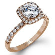 Simon G MR2132 Passion Halo Engagement Setting in Rose