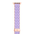 Michele 5-Link Silicone Apple Watch Pink Gold Bracelet - Purple