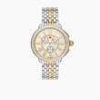 Michele Serein Two Tone 18k Gold Plated Diamond Watch