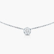 White Gold Bullet Diamond Choker Necklace by Carbon & Hyde 