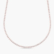 Rose Gold Tennis Necklace by Carbon and Hyde Close up