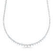 White Gold Graduated Tennis Necklace by Carbon and Hyde