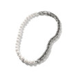 John Hardy Asli Classic Silver Chain Link and Pearl Necklace