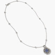 John Hardy Dot Moon Door Silver and Blue Sapphire Pendant and Chain