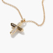John Hardy Classic Chain Gold and Diamond Cross Necklace front view