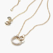 John Hardy Classic Chain Interlinking Circle Gold and Diamond Necklace front view