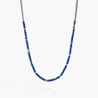 John Hardy Heishi Silver Slim Chain Necklace with Lapis Lazuli
