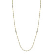 Round and Baguette Diamond Station Necklace