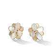 Marco Bicego Petali Mother of Pearl and Gold Flower Studs