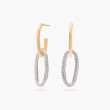 Marco Bicego Alta Diamond and Gold Drop Link Earrings