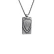 William Henry Dog Tag Damascus Forge Necklace Front View
