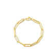 Gold Paperclip Link Bracelet - 6.1mm