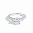 The Round Solitaire Pave Engagement Ring Setting 
