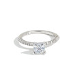 Tacori Petite Crescent Princess Solitaire Pave Engagement Ring Setting 