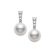Mikimoto Morning Dew White South Sea Pearl & Diamond Earrings