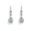 10ctw Carat Pear Shaped Diamond Drop Earrings