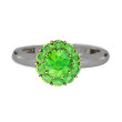 Color My Life Peridot Ring in White Gold