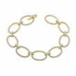 Yellow Gold Diamond Oval Link Bracelet