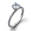 Simon G PR108 Caviar Solitaire with Pave Side Stones Engagement Setting