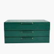 WOLF Sophia Jewelry Box with Drawers in Forest Green
