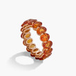 Piranesi Oval Orange Sapphire Eternity Ring Front
