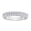 Private Label 14k White Gold 0.75tw Double Row Ladies Wedding Ring