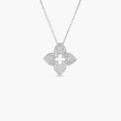 Roberto Coin Venetian Princess Diamond Flower Necklace in White Gold
