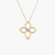 Roberto Coin Cialoma 18k Gold Diamond Small Flower Necklace 