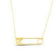 Gold Safety Pin Necklace