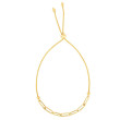 Yellow Gold Paperclip Bolo Bracelet