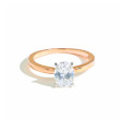 MARS Oval Solitaire Engagement Ring Setting front view