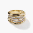 John Hardy Bamboo Gold & Diamond Wide Ring Front