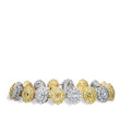 Fancy Yellow & White Diamond Flower Bracelet