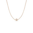 Roberto Coin Diamonds By The Inch Rose Gold Single Diamond Pendant Necklace