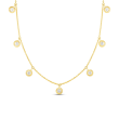 Roberto Coin Seven Diamond Necklace in Yellow Gold