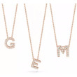 Roberto Coin Tiny Treasures Initial Necklace in 18K Rose Gold
