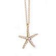 See Life Rose Gold Diamond Starfish Pendant Necklace